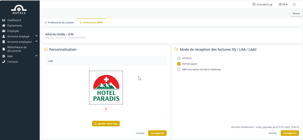 Hotela+ préférences affilié